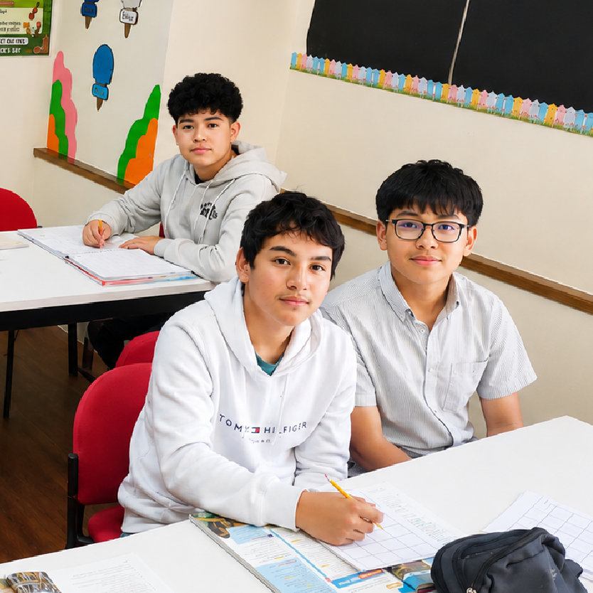 2 estudiantes nova english academy